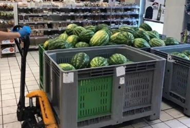 Supermarket vegetable and fruit display Supermarket vegetable and fruit display
