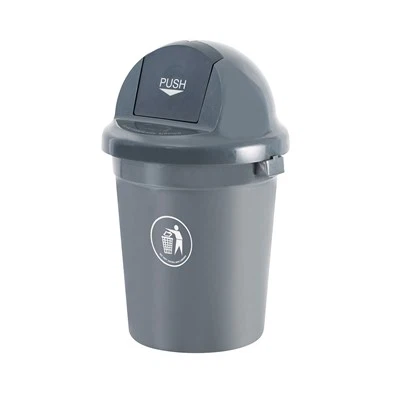 플라스틱 라운드 푸시 뚜껑 쓰레기통